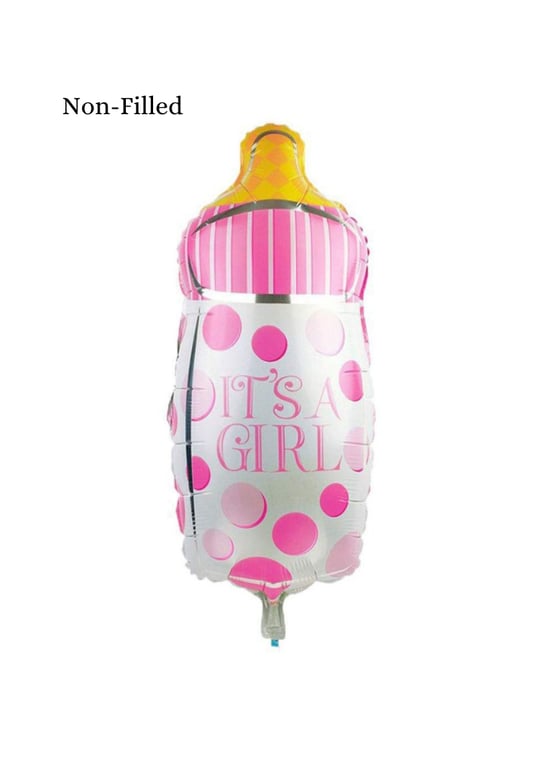 Its A Girl Milk Bottle Foil Balloon 32 inch Pink
