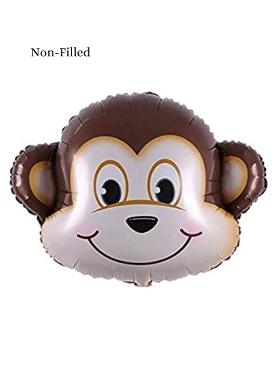 Monkey Face Foil Balloon 18 inch Brown