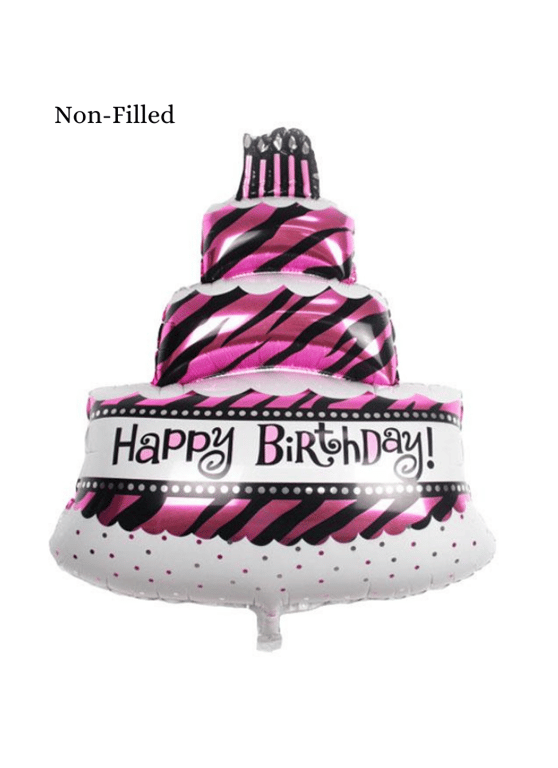 Three Tier Cake Foil Balloon 18 inch Pink