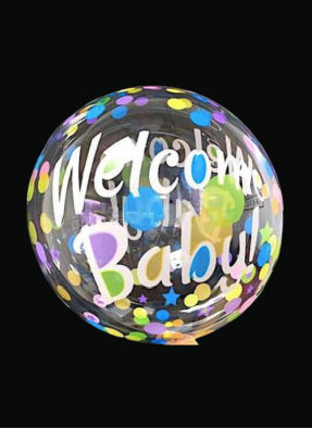 Welcome baby Transparent printed bobo balloon pack of 1