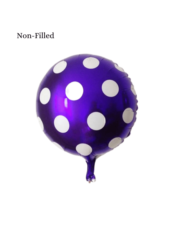 White Dots Foil Balloon 18 inch Purple