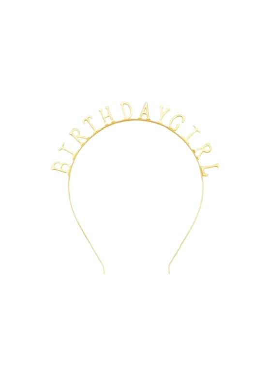 Birthday girl headband Gold pack of 1