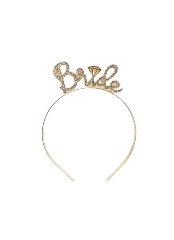 Bride To Be headband Gold pack of 1