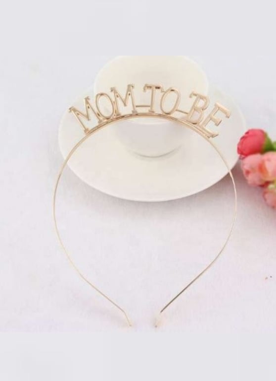Mom To Be headband Gold pack of 1