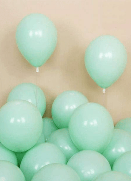 Macron Pestal Color Mint Balloon 100 Pieces 14 inch pack of 1