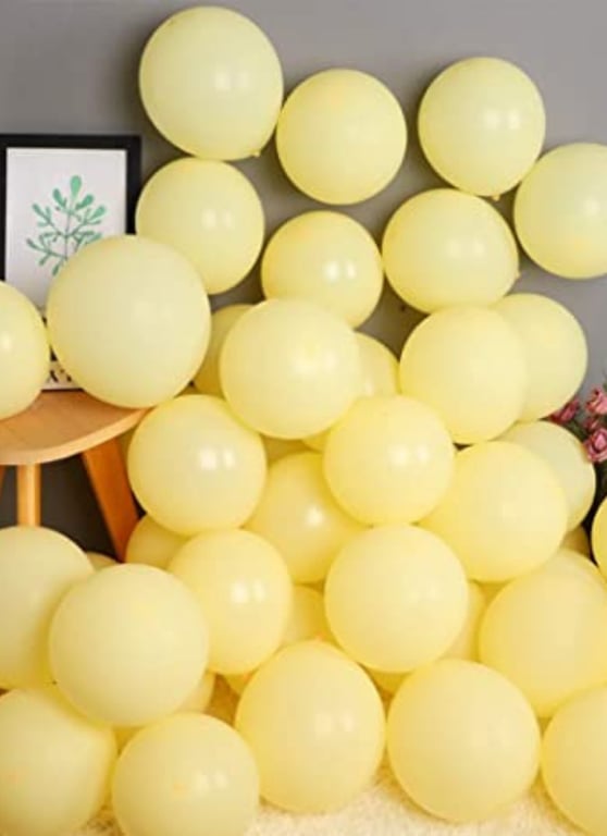 Macron Pestal Color Yellow Balloon 100 Pieces 14 inch pack of 1