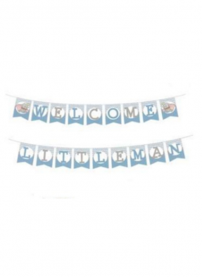 Welcome little man banner pack of 1