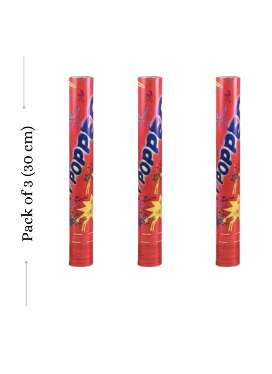Party popper 3 Pieces 30 cm pack of 1
