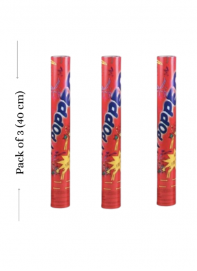 Party popper 3 Pieces 40 cm pack of 1