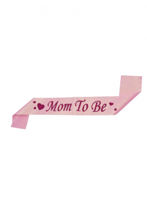 Pink Glitter Sash Mom To Be pack of 1