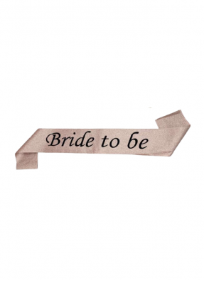 Rose Gold Glitter Sash Bride To Be pack of 1