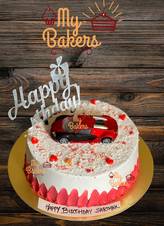 Car Toy Theme Birthday Cake