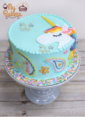 Delicious Unicorn Theme Cake