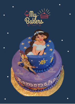 Disney Aladdin Jasmine Theme Cake