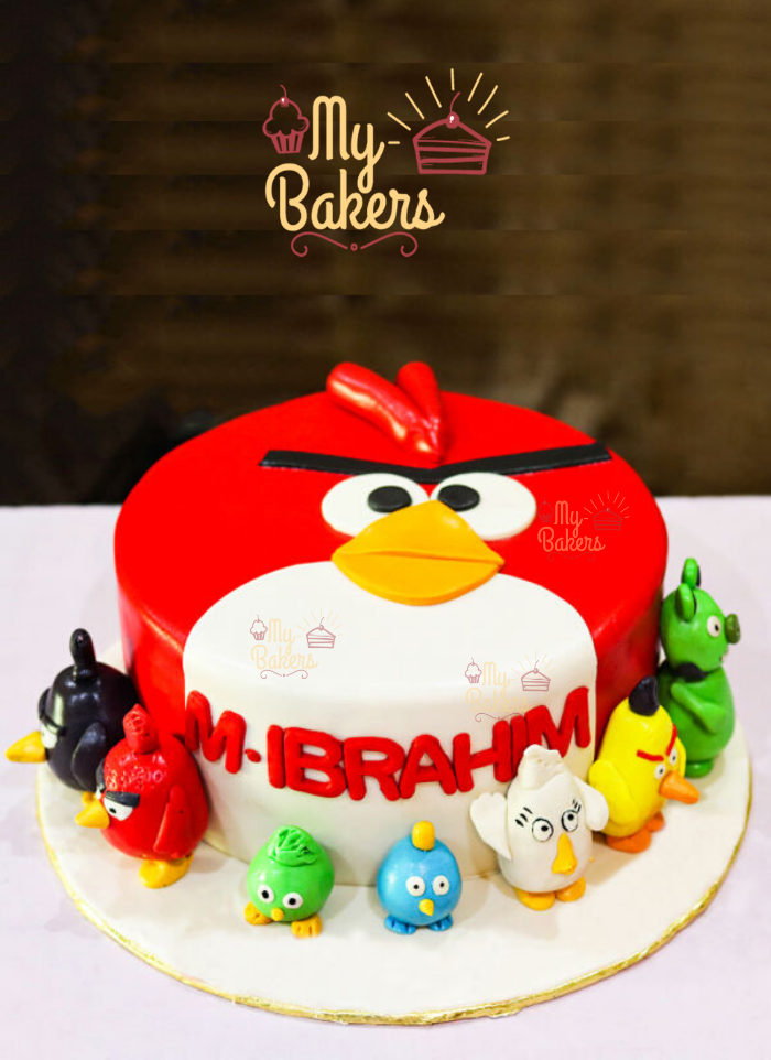 7 Edible Angry Birds Theme Cake
