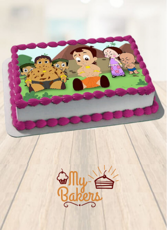 Chotta Bheem & His Friends Theme Photo Cake