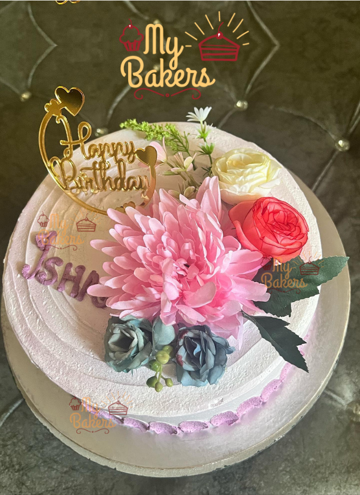 Exclusive Flower Theme Birthday Cake