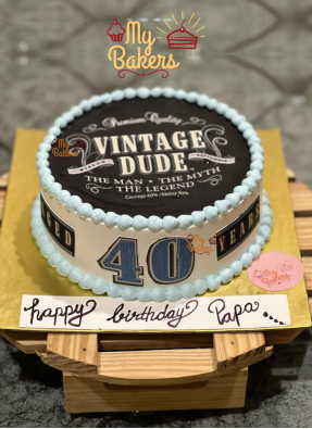 Vintage Birthday Cake
