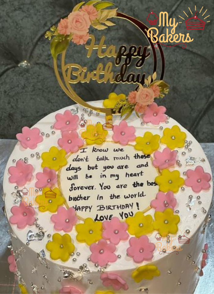 Hand Written Note For Birthday Cake