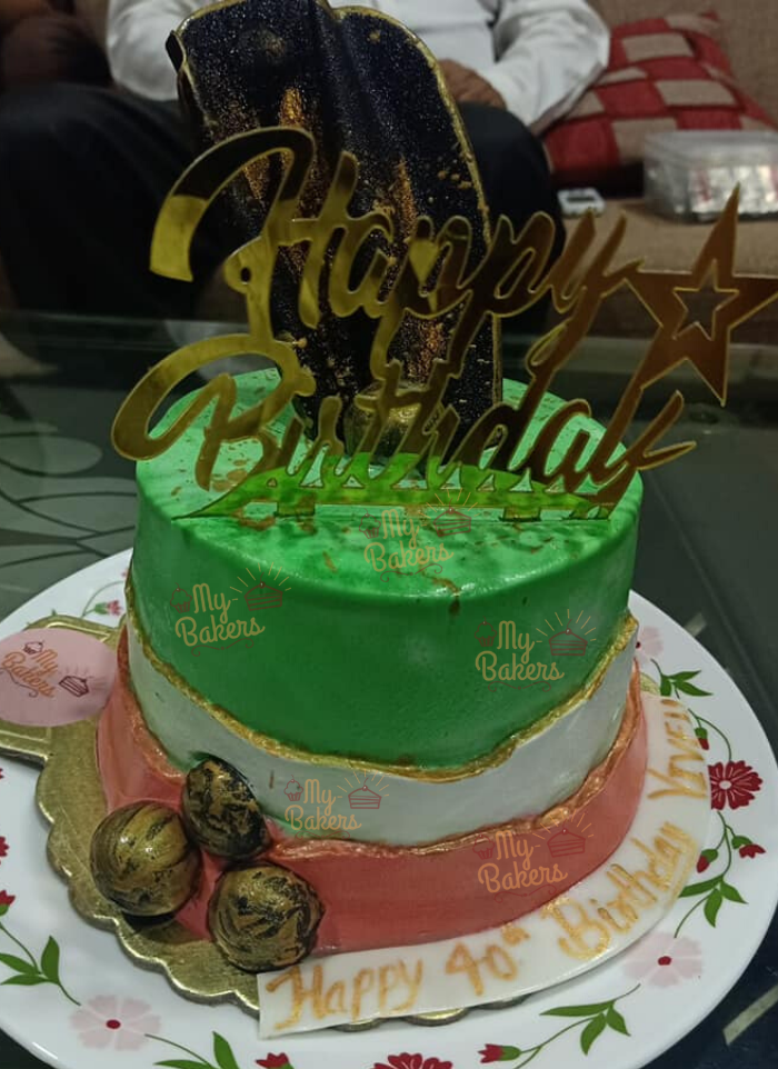 Happy 40th Birthday Theme Cake Exclusive