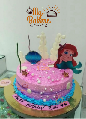 Mermaid Theme Birthday Cake