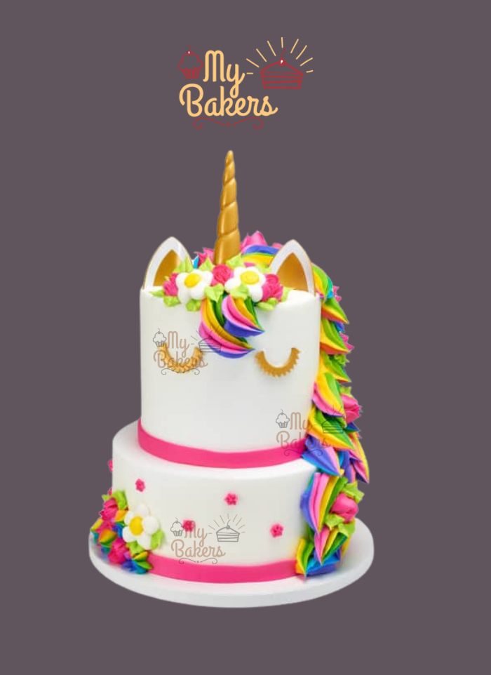 Amazing Unicorn 2 Tier Cake