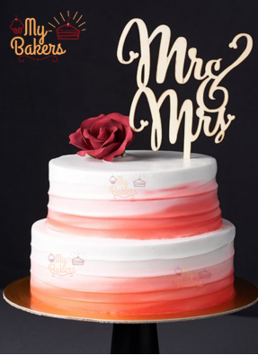 Delectable Mr And Mrs 2 Tier Cake
