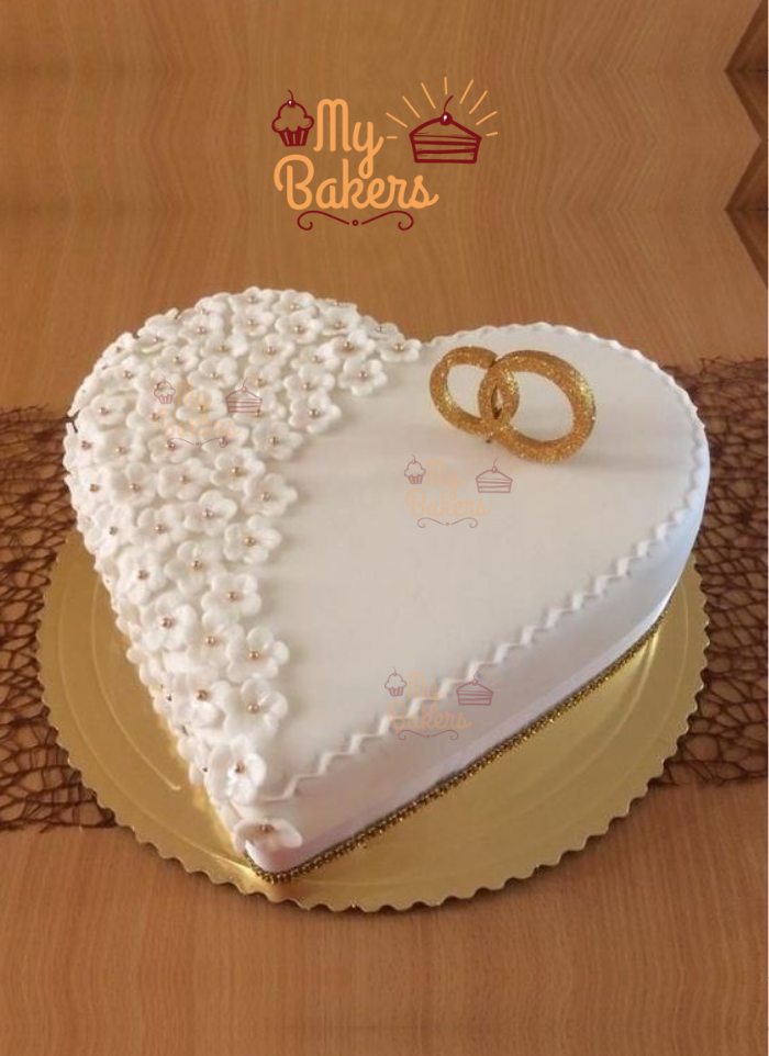 Delicious Ring Heart Shape Cake