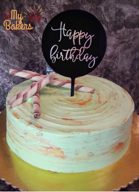 Delicious Wafer Sticks Birthday Cake