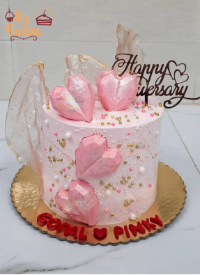 Sweet Hearts Anniversary Theme Cake