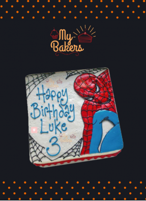 Flavoursome Spiderman Theme Cake