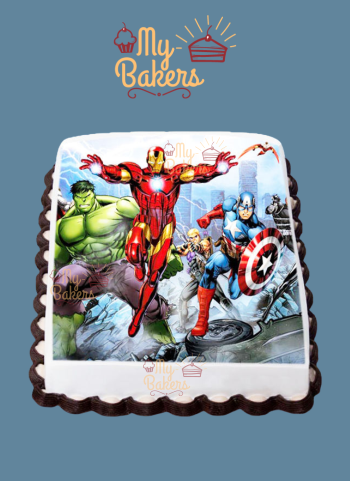 Avengers Photo Cake