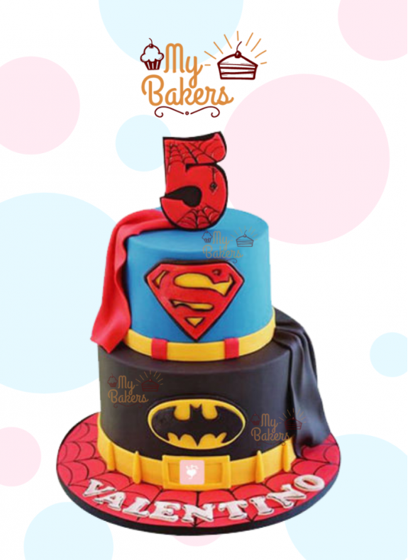 Delicious Super Hero Theme Cake