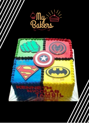 Heroic Super Hero Theme Cake
