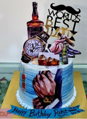 Gentelman Theme Birthday Cake