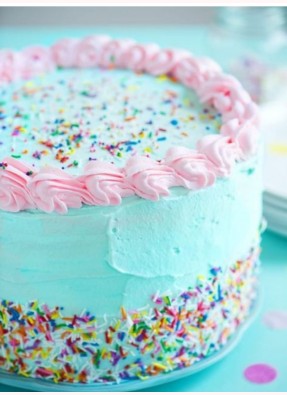 Special Aqua Color Cake
