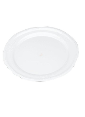 Flower plate big White pack of 10