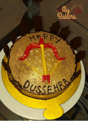 Dussehra Fondant Chocolate Cake