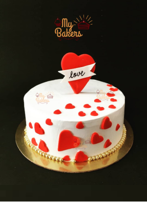Fondant Love Theme Special Cake