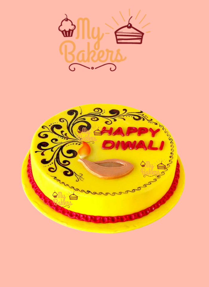 Happy Diwali Fondant Cake