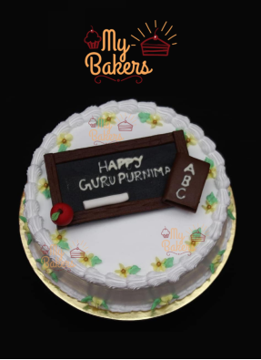 Happy Guru Purnima Chocolate Board Cake