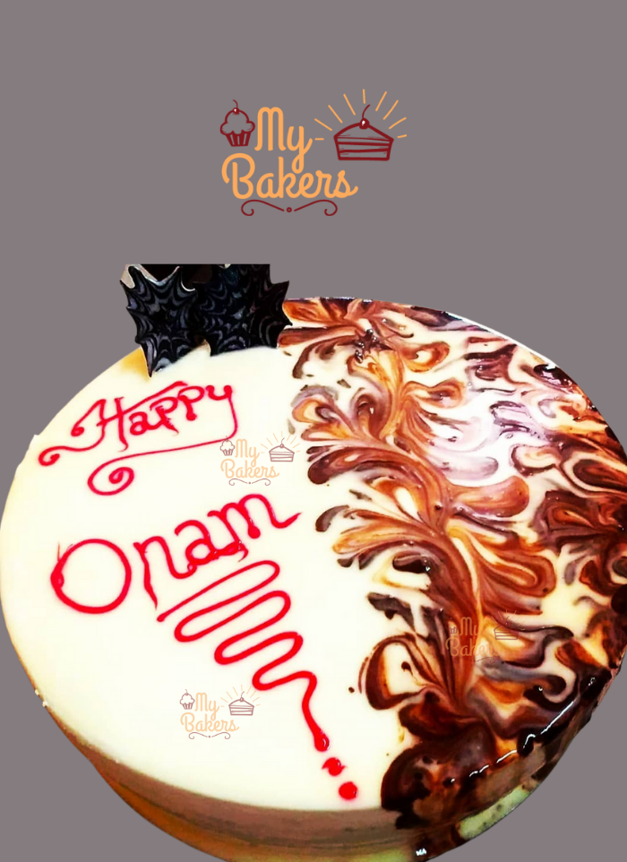 Happy Onam Chocolate Cake