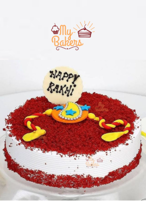 Happy Rakhi Red Velvet Cake
