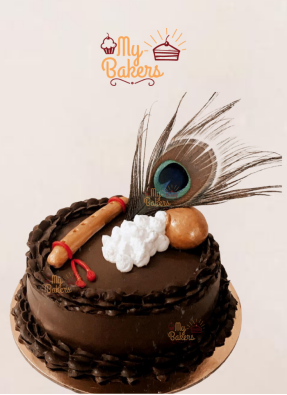 Janmashtmi Chocolate Fondant Theme Cake