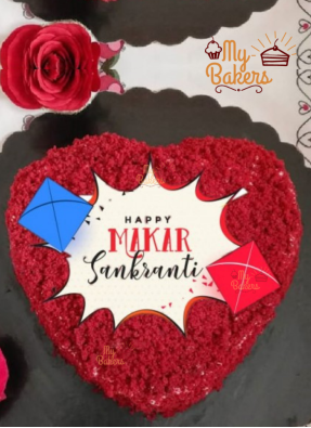 Makar Sankranti Red Velvet Cake