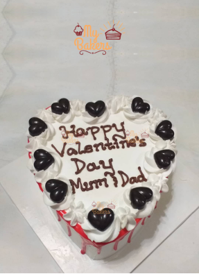 Mom And Dad Special Valentines Day Theme Cake