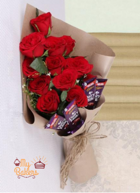Roses And Chocolate Special Bouquet