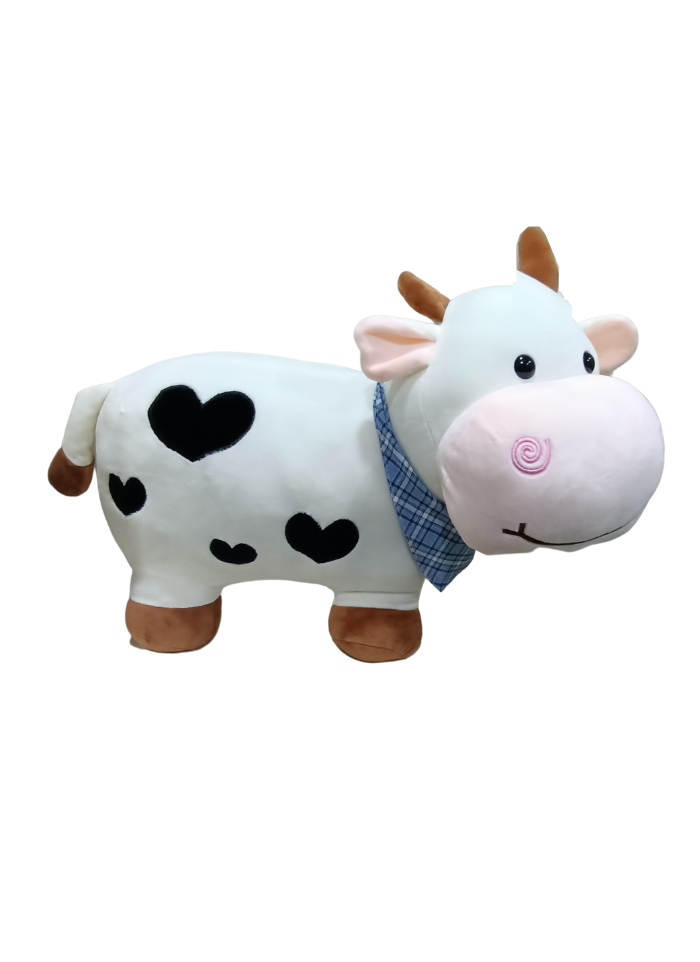 Cute Cow Plush Soft Toy 60 cm White