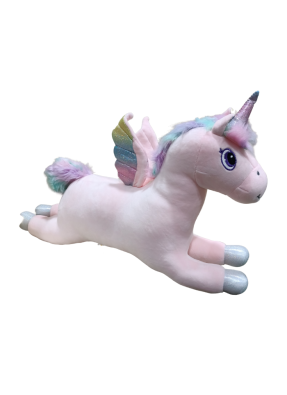 Giant Unicorn Sleeping Soft Toy 55 cm Pink