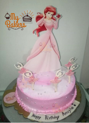 Beautiful Pink Barbie and Dancing Doll Cake